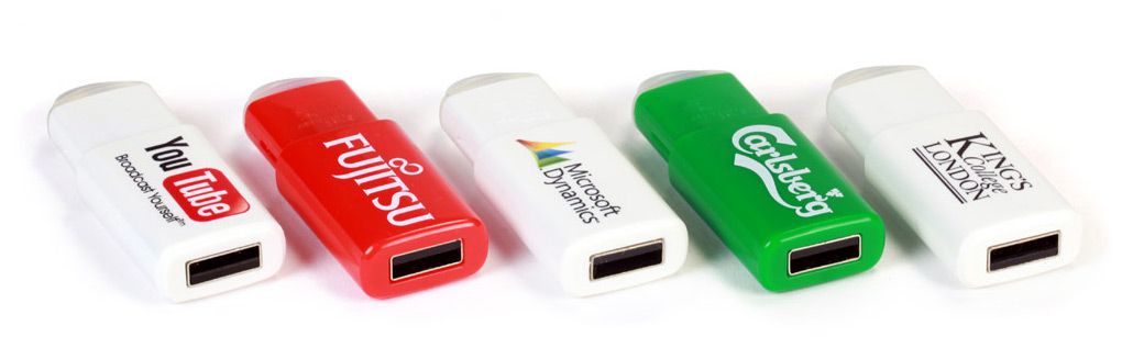 Образцы портативных USB флэш-накопителей с напечатанными изображениями